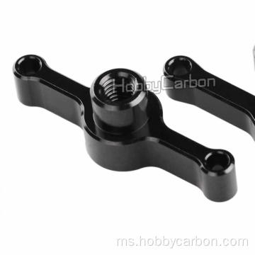 tombol pengapit thumbscrew aluminium hitam dimesin tersuai